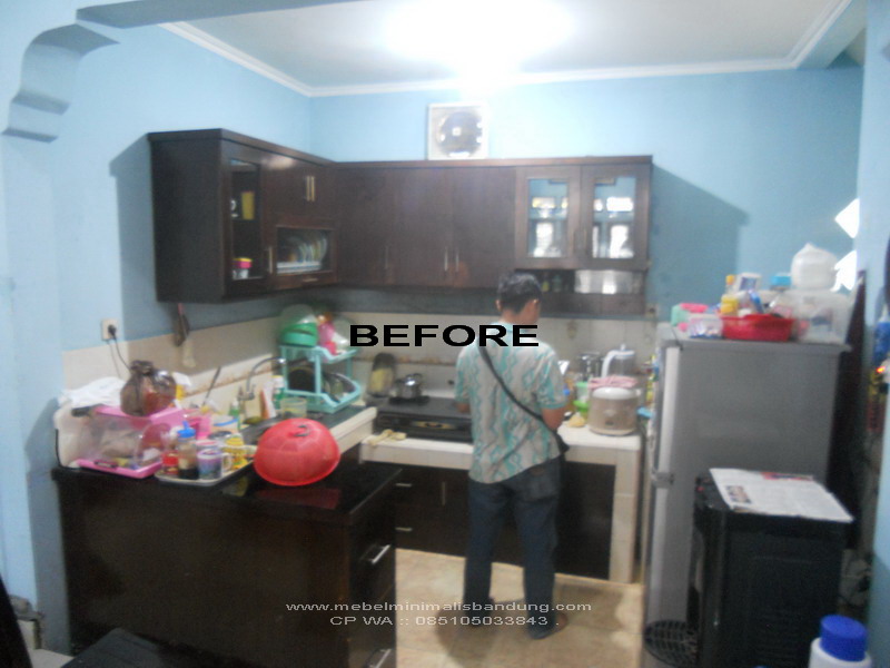 Renovasi Kitchen Set Merah Pak Rozi 1609RA