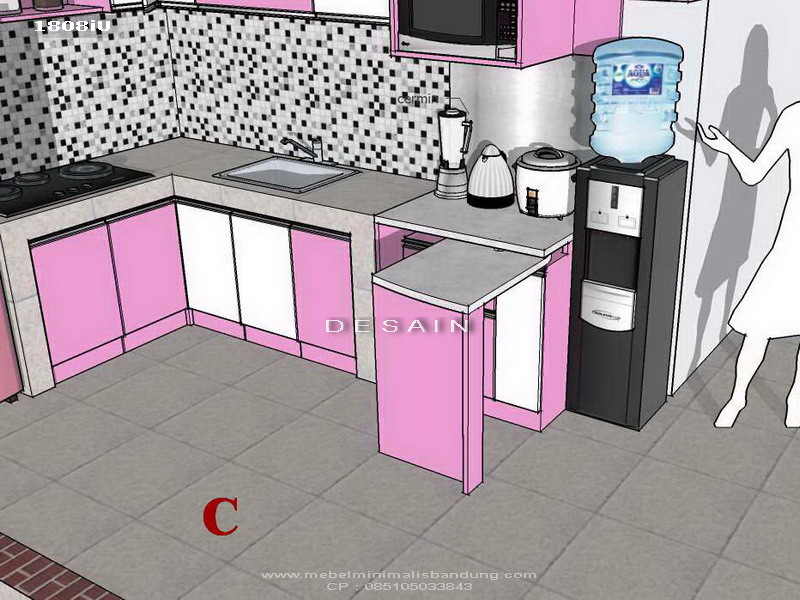 Kitchen Set Pink Pastel Pak Indra 1808iU