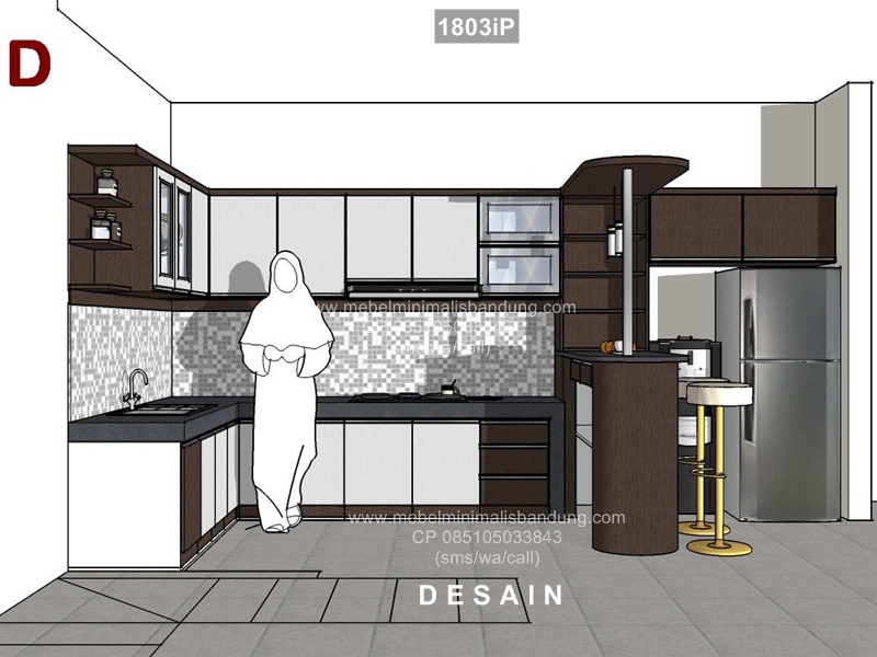 Kitchen Set Minibar BW Bu Hana 1803iP