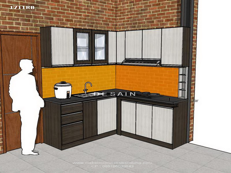 Kitchen Set dengan Meja "Siluman" (1711rb)