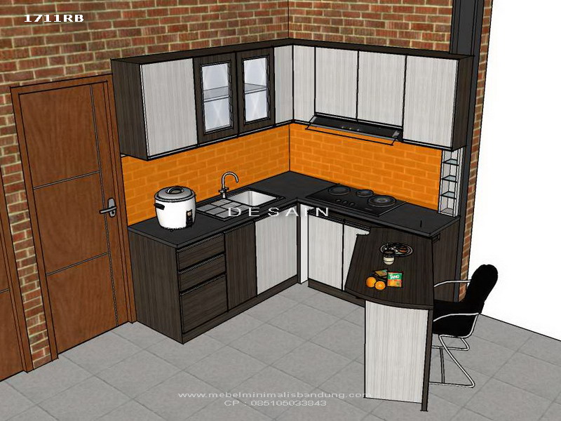 Kitchen Set dengan Meja "Siluman" (1711rb)