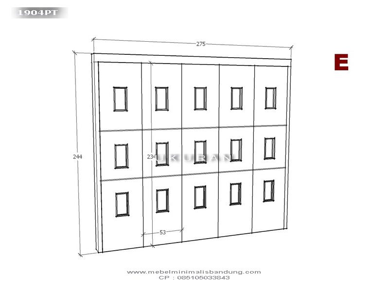 Partisi Pintu Putih Bu Frida 1904PT
