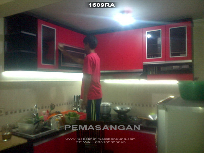 Renovasi Kitchen Set Merah Pak Rozi 1609RA