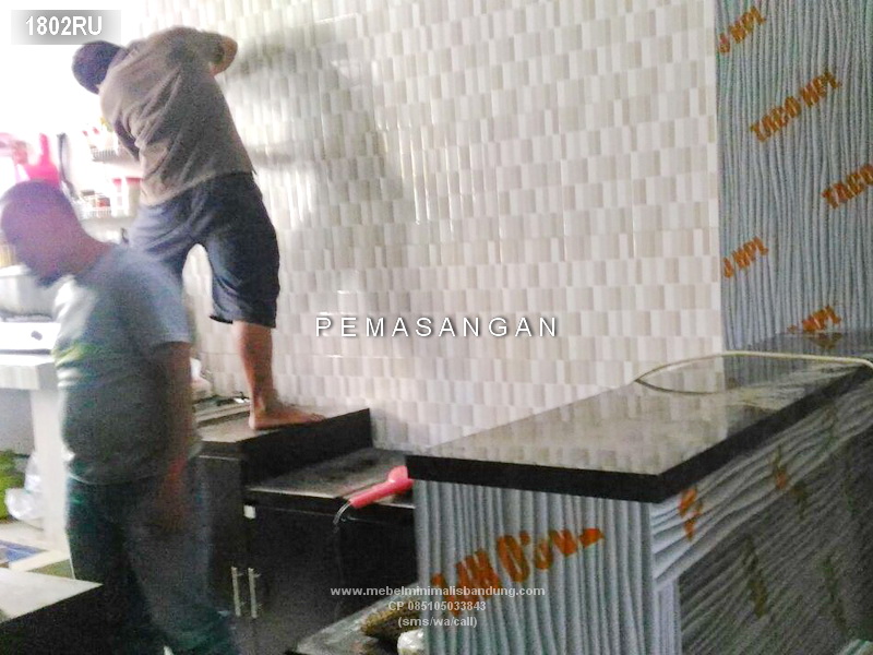 Kitchen Set Minimalis Abu Hitam Bu Yani 1802RU