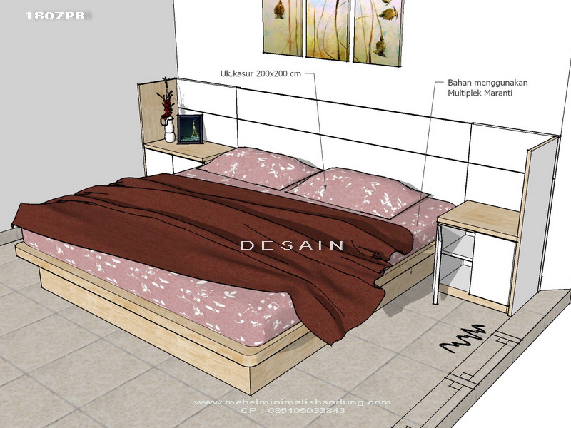 Kamar Set Minimalis Bu Rima 1807PB