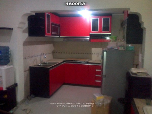 Renovasi Kitchen Set Merah Pak Rozi 1609RA