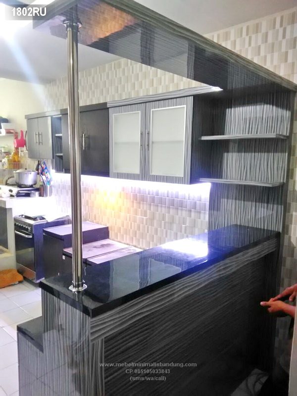 Kitchen Set Minimalis Abu Hitam Bu Yani 1802RU