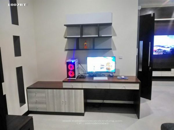 Rak TV Rangkap Meja Kerja Bu Dini 1807RT